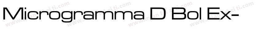 Microgramma D Bol Ex字体转换